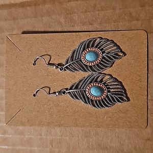 Boho leaf earrings